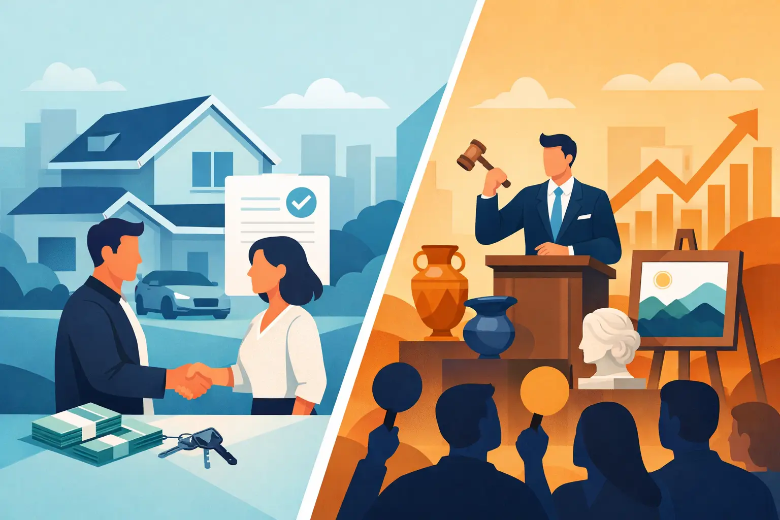 Private Sale Versus Auction: Which Pays Off?